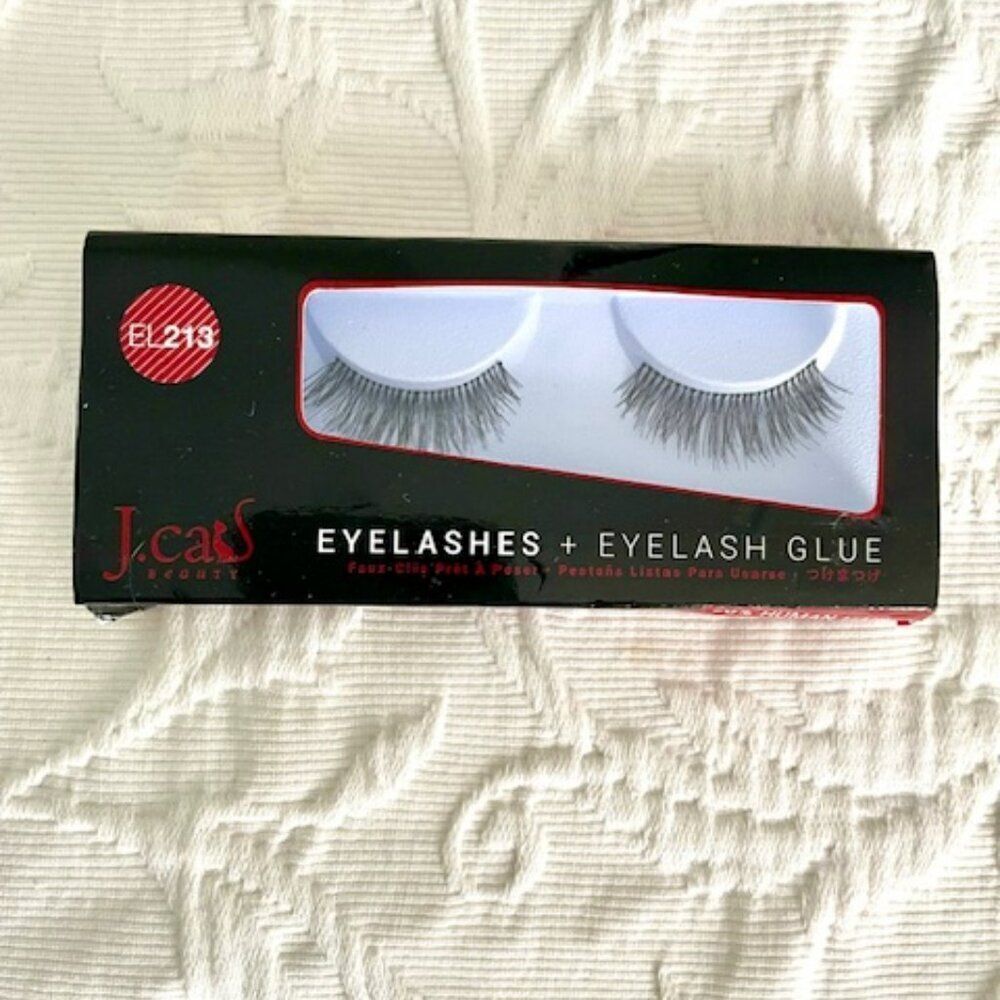 J. Cat 100% Human Hair Eyelashes and Latex Free Eyelash Glue